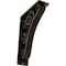 Ekena Millwork Tristan Wrought Iron Bracket, (Triple center brace), Antiqued Brass 2"W x 5 1/2"D x 8"H BKTM02X05X08TTNABS - alternate 1